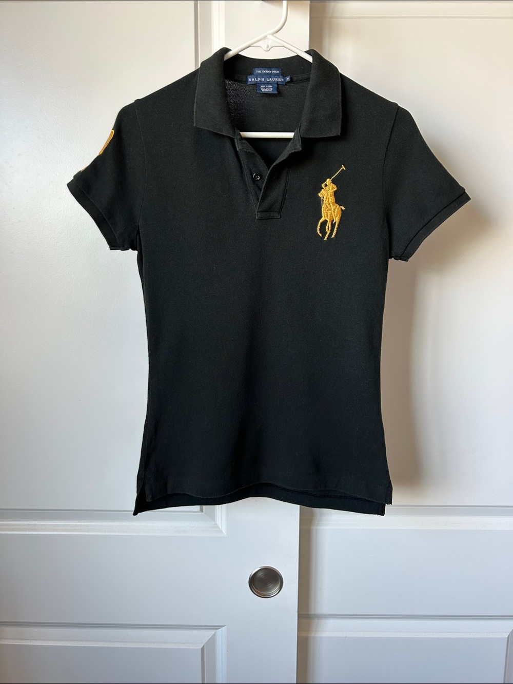 Ralph Lauren Black Polo with Yellow Big Pony Emblem